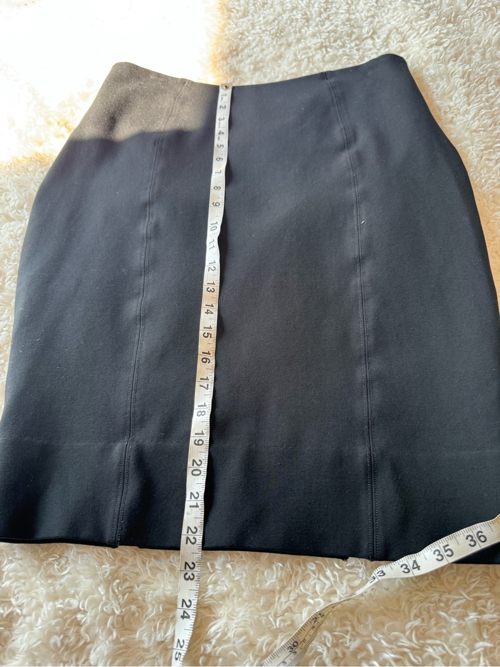 Spanx The Perfect Black Ponte Pencil Skirt 20269R Black - Size Large - Picture 6 of 11